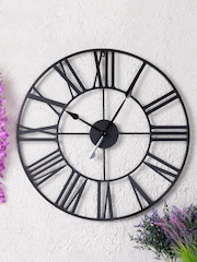 Charles Bentley Black Wimbleball Skeleton Design Wall Clock - Image 3 of 6