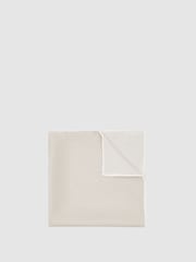 Reiss Champagne Liam Silk Polka Dot Pocket Square - Image 1 of 4