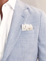 Reiss Champagne Liam Silk Polka Dot Pocket Square - Image 2 of 4
