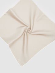 Reiss Champagne Liam Silk Polka Dot Pocket Square - Image 3 of 4