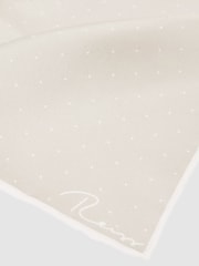 Reiss Champagne Liam Silk Polka Dot Pocket Square - Image 4 of 4