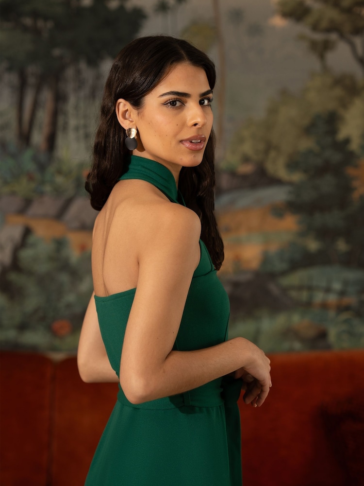 green emerald velvet dress ASHLEYlauren Style 12162 main image 1
