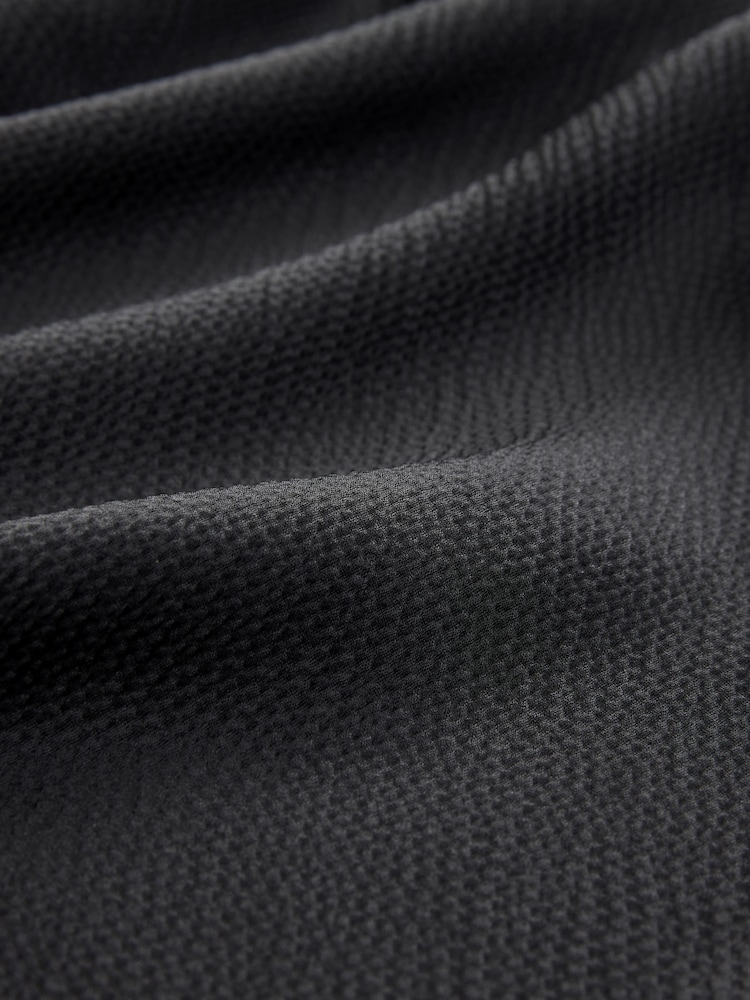 Black Textured Satin Halter Sleeveless Midi Dress - Image 2 of 3