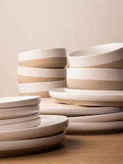 Elle Home White 18 Piece Earthy Dinner Set - Image 1 of 3