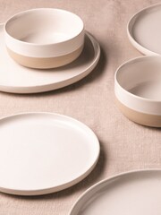 Elle Home White 18 Piece Earthy Dinner Set - Image 2 of 3