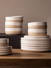Elle Home White 18 Piece Earthy Dinner Set - Image 3 of 3