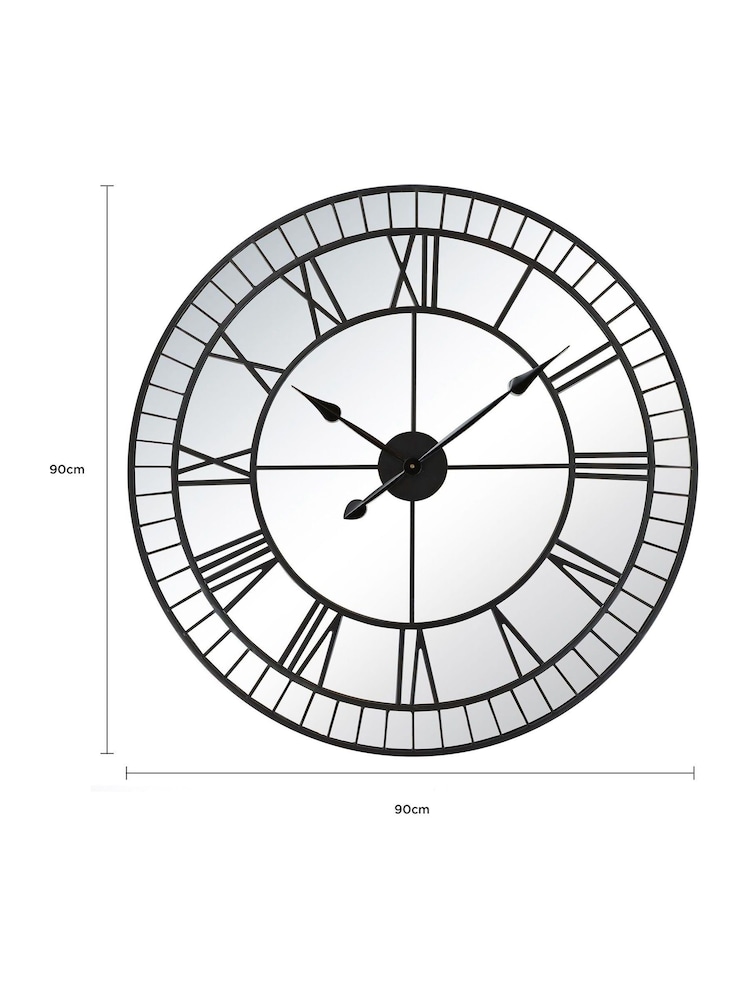 Charles Bentley Black Windermere Mirrored Finish Oudoor Wall Clock - Image 6 of 6 Charles Bentley Black Windermere Mirrored Finish Oudoor Wall Clock - Image 6 of 6