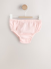 Rosa Blomstrete Brodert - Smock babykjole og trusesett 2 del (0mnd–2år) - Bilde 2 av 8