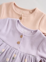 Purple/Pink Baby Woven Dress 2 Pack (0mths-3yrs) - Image 11 of 17