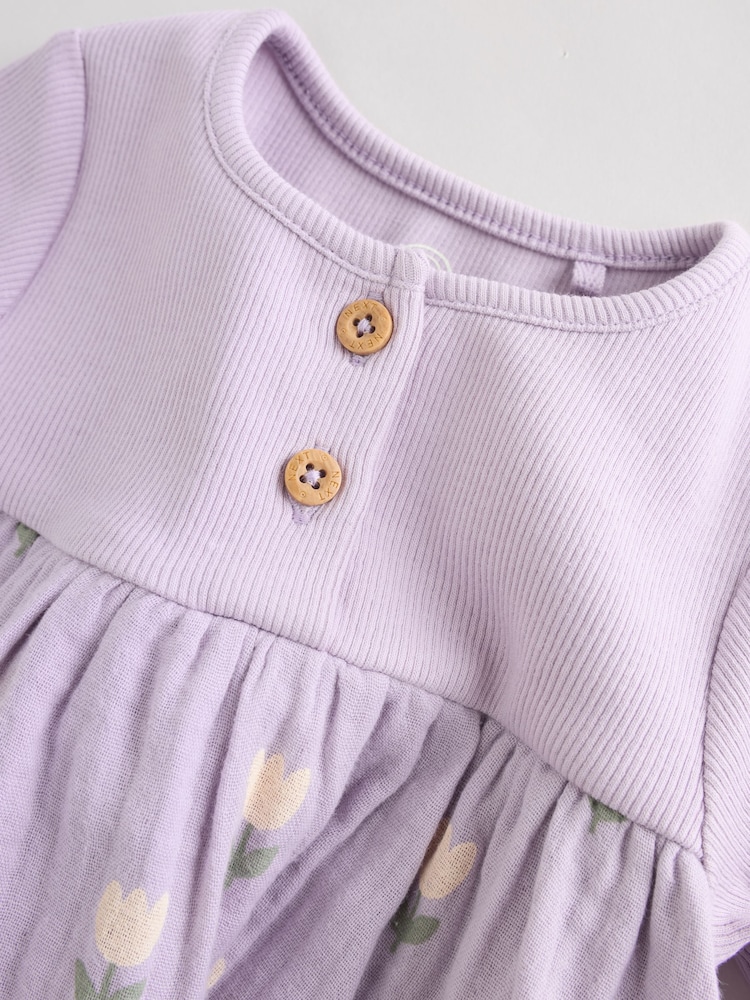 Next Purple/Pink Baby Woven Dress 2 Pack (0mths-3yrs) 9 - 12 Months Next Purple/Pink Baby Woven Dress 2 Pack (0mths-3yrs) 9 - 12 Months