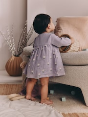 Purple/Pink Baby Woven Dress 2 Pack (0mths-3yrs) - Image 3 of 17