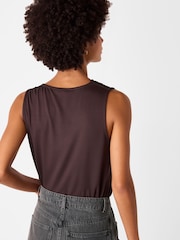 Whistles Brown Ring Detail Sleeveless Top - Image 2 of 5