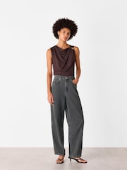 Whistles Brown Ring Detail Sleeveless Top - Image 3 of 5