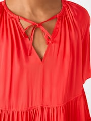 Whistles Red Satin Trapeze Mini Dress - Image 4 of 5