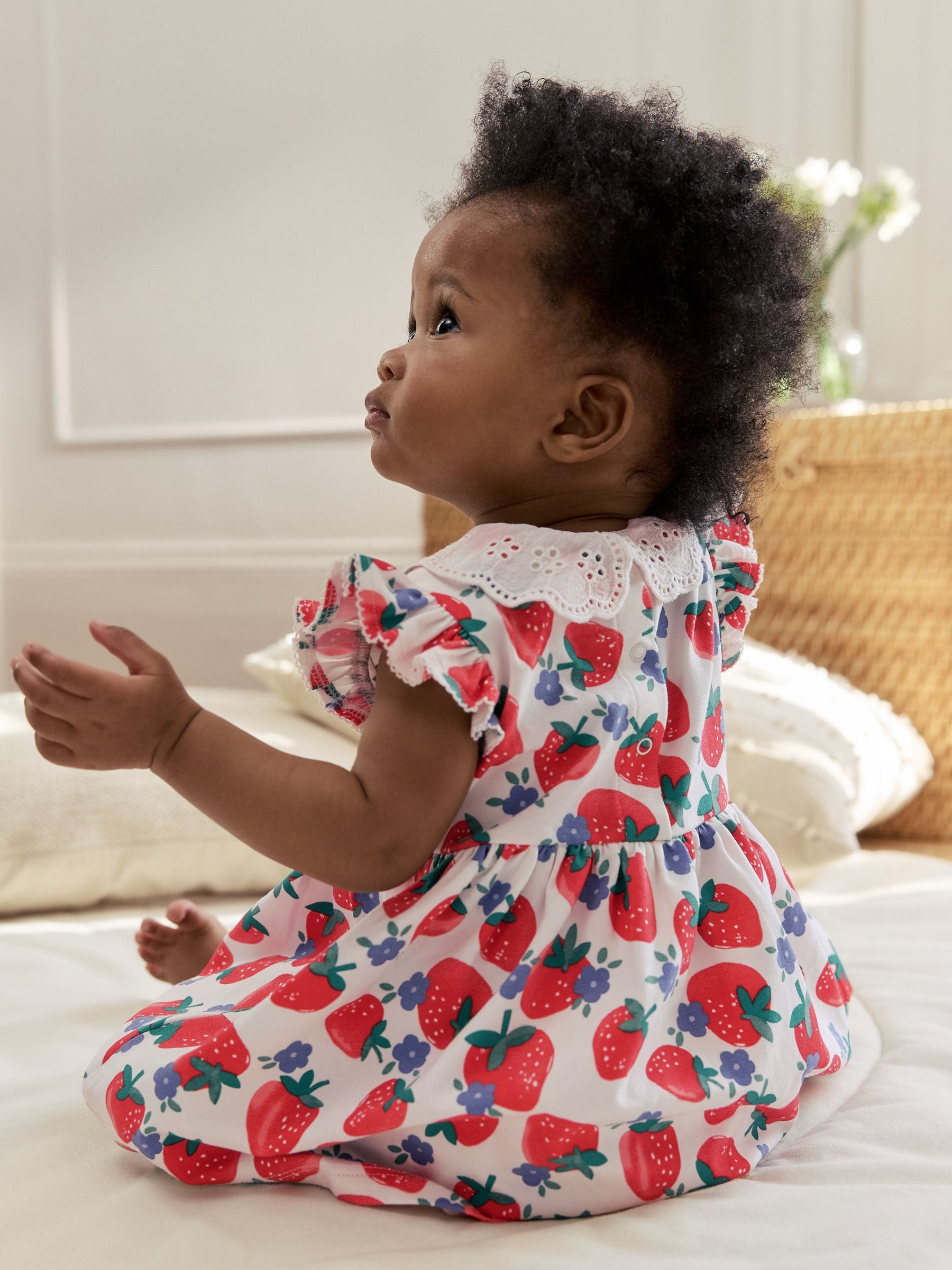 Buy White Strawberry Baby Short Sleeve Dresse 2 Pack (0mths-3yrs