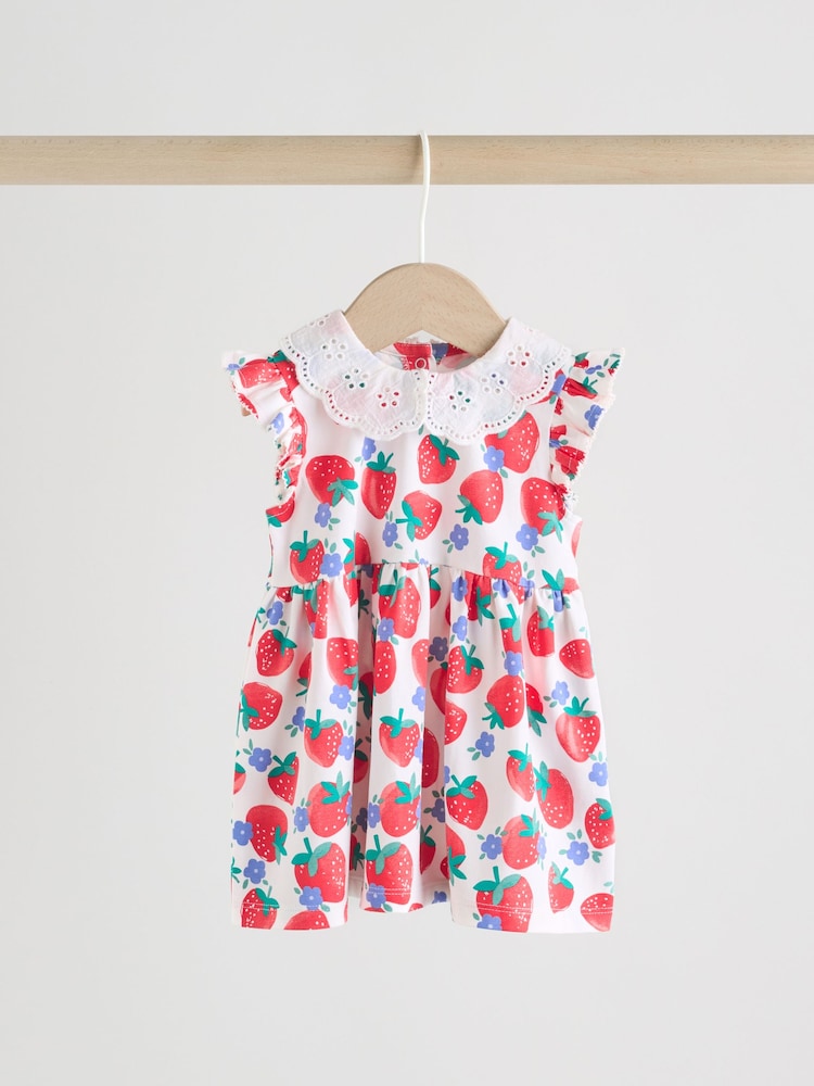 strawberry dress short Marie Mini Baby Doll Dress