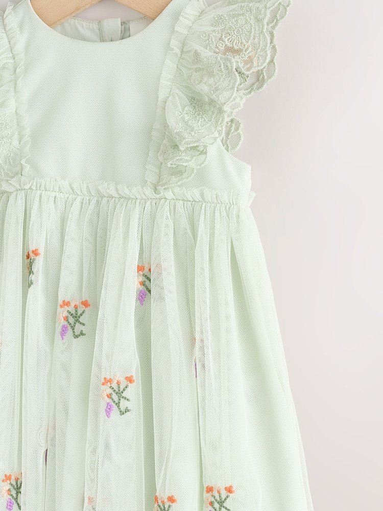 Buy Sage Green Baby Mesh Dress (0mths-2yrs) from Next USA