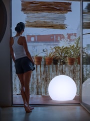 New Garden White Outdoor Buly Lighted Ball 60cm with Cable - Image 1 of 4