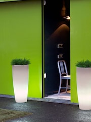 New Garden White Bambu Flowerpot with Rechargeable Battery - Image 3 of 5