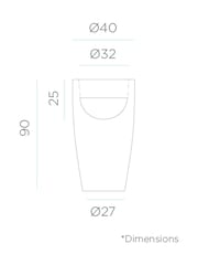 New Garden White Bambu Flowerpot with Rechargeable Battery - Image 5 of 5