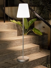 New Garden Brass Lola Slim 120cm Outdoor Solar Floor Lamp with Rechargeable Battery - Image 1 of 6
