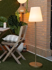 New Garden Brass Lola Slim 120cm Outdoor Solar Floor Lamp with Rechargeable Battery - Image 3 of 6