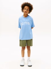 Tommy Hilfiger Blue Mixed Logo Raglan Sleeve T-Shirt - Image 3 of 5