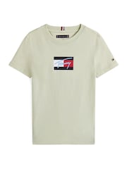 Grün - Tommy Hilfiger Signature Logo Crew Neck T-Shirt - Bild 5 von 5