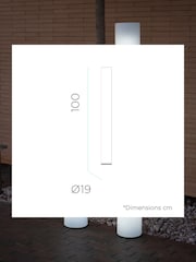 New Garden White Fity 100cm Floor Lamp with Cable - Image 6 of 6