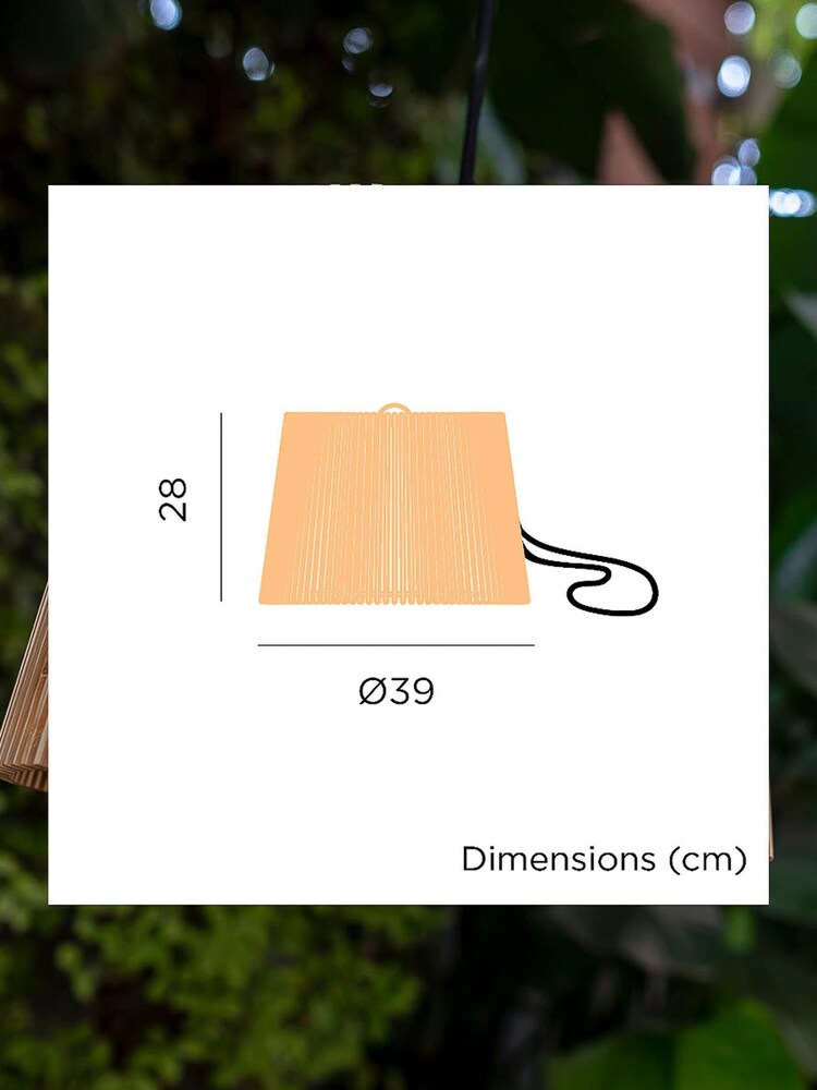 New Garden Brown Okinawa Hanging Cordless Pendant Lamp - Image 6 of 6