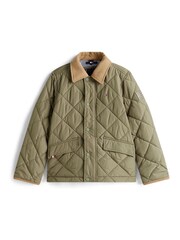 Tommy Hilfiger Green Contrast Collar Quilted Relaxed Jacket - Image 4 of 4