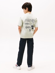 Grün - Tommy Hilfiger Varsity Back Graphic T-Shirt - Bild 1 von 5