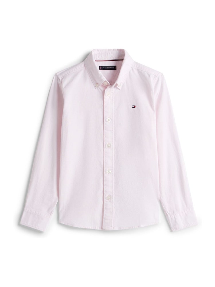 Tommy Hilfiger Pink Flag Oxford Long Sleeve Shirt - Image 5 of 5