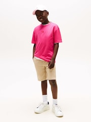 Rosa - Tommy Hilfiger Tonal Flag Embroidery T-Shirt - Imagen 3 de 5