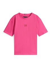 Rosa - Tommy Hilfiger Tonal Flag Embroidery T-Shirt - Imagen 5 de 5