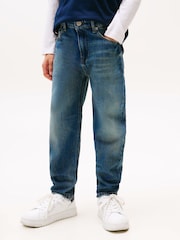 Tommy Hilfiger Blue Logo Embroidery Faded Jeans - Image 1 of 5