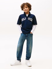 Tommy Hilfiger Blue Logo Embroidery Faded Jeans - Image 3 of 5