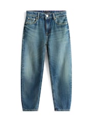 Tommy Hilfiger Blue Logo Embroidery Faded Jeans - Image 5 of 5
