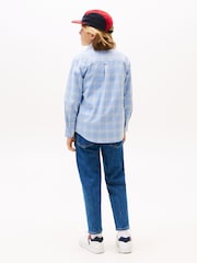 Tommy Hilfiger Blue Flag Embroidery Check Shirt - Image 2 of 5