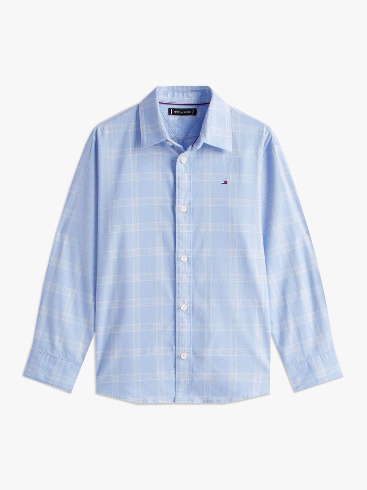 Tommy Hilfiger Blue Flag Embroidery Check Shirt - Image 5 of 5