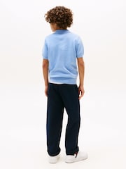 Tommy Hilfiger Blue Short Sleeve Polo Jumper - Image 2 of 5