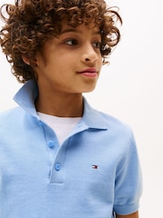 Tommy Hilfiger Blue Short Sleeve Polo Jumper - Image 4 of 5