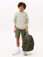 Tommy Hilfiger Green Textured Flag Embroidery Jumper - Image 3 of 5