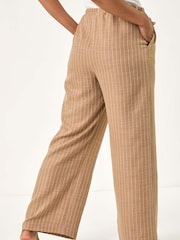 Roman Natural Petite Petite Stripe Pull On Stretch Trouser - Image 3 of 5