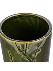 Laura Ashley Green Tall Reactive Glaze Pussy Willow Vase - Image 3 of 4