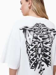 AllSaints White Anatomica Amelie 100% Organic Cotton T-Shirt - Image 2 of 6