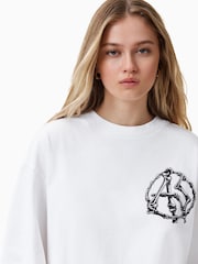 AllSaints White Anatomica Amelie 100% Organic Cotton T-Shirt - Image 4 of 6