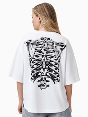 AllSaints White Anatomica Amelie 100% Organic Cotton T-Shirt - Image 5 of 6