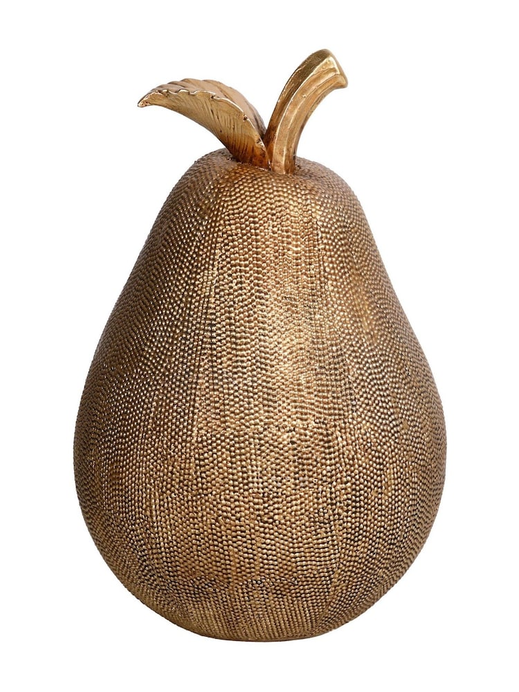 Laura Ashley Bronze Large Textured Pear Ornament - Image 1 of 5 Laura Ashley Bronze Large Textured Pear Ornament - Image 1 of 5