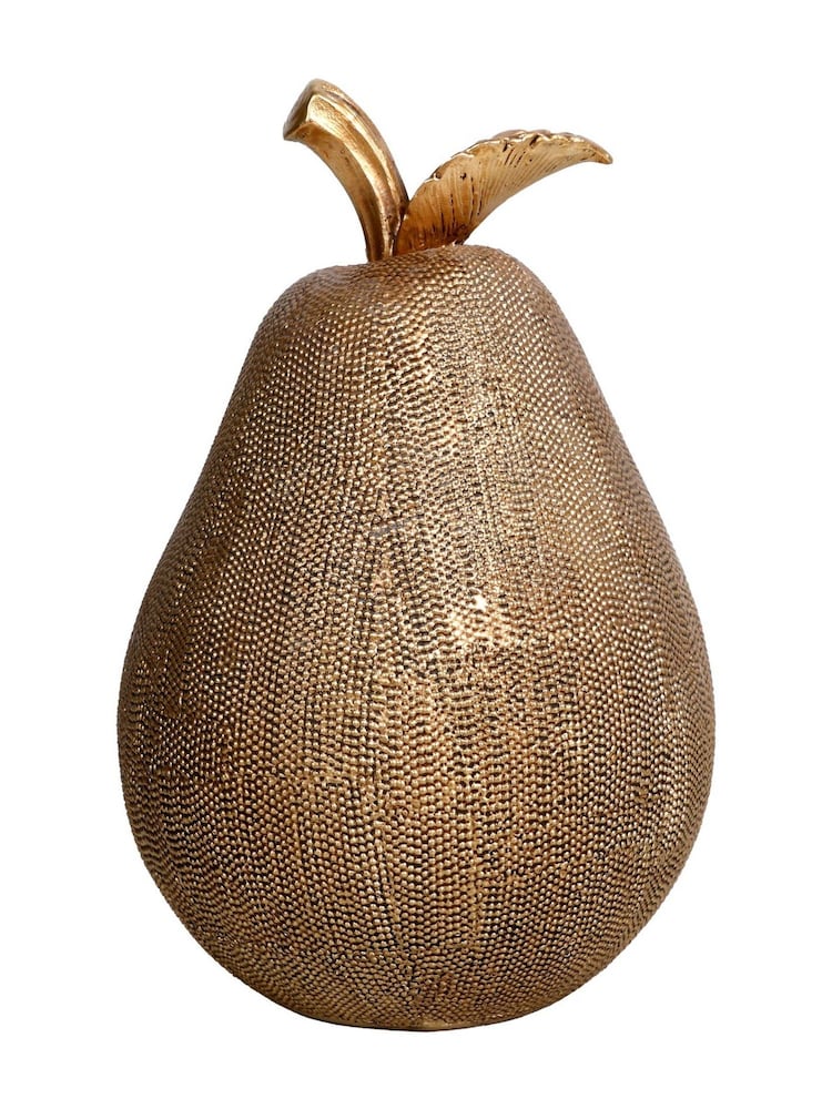 Laura Ashley Bronze Large Textured Pear Ornament - Image 2 of 5 Laura Ashley Bronze Large Textured Pear Ornament - Image 2 of 5